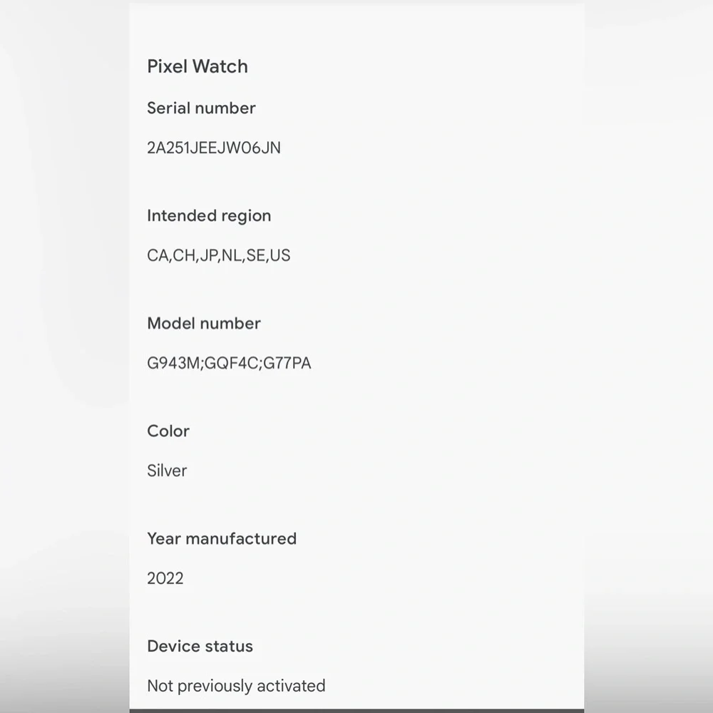 Google pixel watch